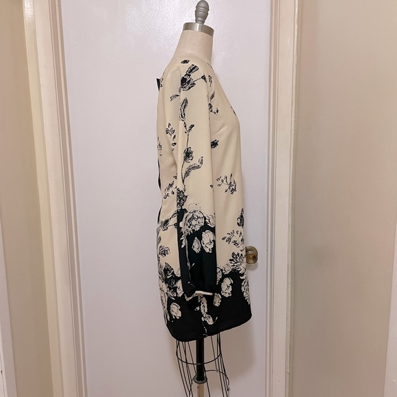 Forever 21 Black Floral Long Sleeve Mini Dress - Picture 3 of 5